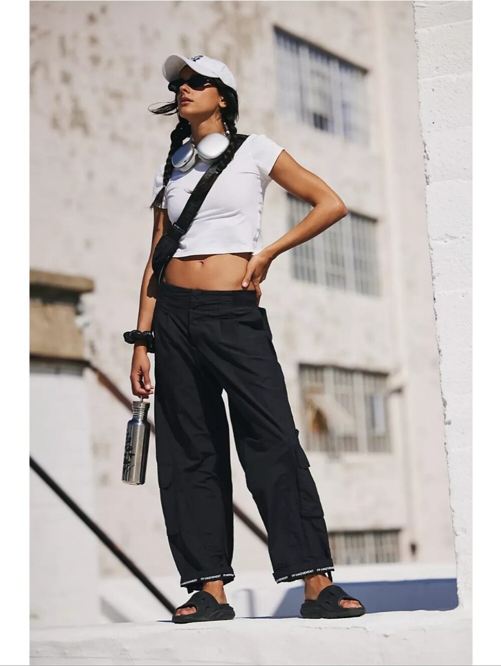 Free People Movement Mesmerize Me Solid Pants Black